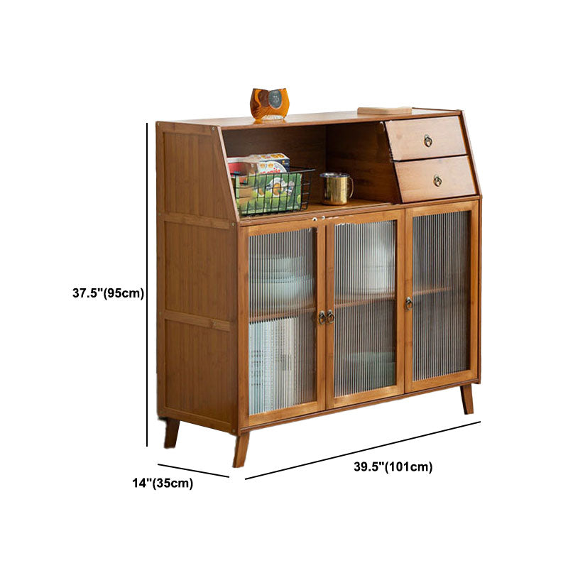 Server per pranzo acrilico contemporaneo server di bambù marrone per cucina