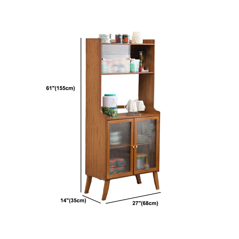 Server per pranzo acrilico contemporaneo server di bambù marrone per cucina