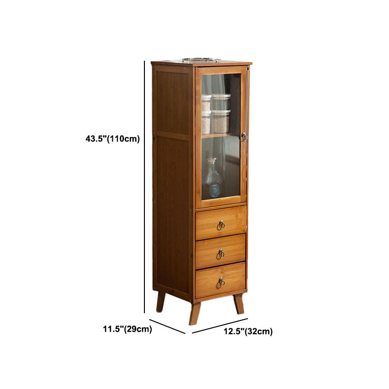 Server per pranzo acrilico contemporaneo server di bambù marrone per cucina