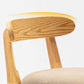 Solid Wood Armless Bar Chair Modern Low Back Bar Stool with Wooden Legs