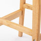 Solid Wood Armless Bar Chair Modern Low Back Bar Stool with Wooden Legs