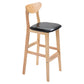 Contemporary Dessert Shop Stool Matte Finish Upholstered Bar Stools Black 1 Piece Clearhalo 'Bar Furniture' 'Bar Stools' 'bar_stools' 'furn' 'furn_bar_stools' 'Furniture' 'Kitchen & Dining Furniture' 5968420