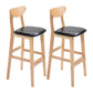 Contemporary Dessert Shop Stool Matte Finish Upholstered Bar Stools Black 2 Piece Set Clearhalo 'Bar Furniture' 'Bar Stools' 'bar_stools' 'furn' 'furn_bar_stools' 'Furniture' 'Kitchen & Dining Furniture' 5968422
