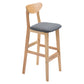Contemporary Dessert Shop Stool Matte Finish Upholstered Bar Stools Dark Gray 1 Piece Clearhalo 'Bar Furniture' 'Bar Stools' 'bar_stools' 'furn' 'furn_bar_stools' 'Furniture' 'Kitchen & Dining Furniture' 5968430