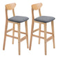 Contemporary Dessert Shop Stool Matte Finish Upholstered Bar Stools Dark Gray 2 Piece Set Clearhalo 'Bar Furniture' 'Bar Stools' 'bar_stools' 'furn' 'furn_bar_stools' 'Furniture' 'Kitchen & Dining Furniture' 5968432