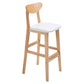Contemporary Dessert Shop Stool Matte Finish Upholstered Bar Stools White 1 Piece Clearhalo 'Bar Furniture' 'Bar Stools' 'bar_stools' 'furn' 'furn_bar_stools' 'Furniture' 'Kitchen & Dining Furniture' 5968438