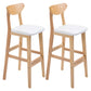 Contemporary Dessert Shop Stool Matte Finish Upholstered Bar Stools White 2 Piece Set Clearhalo 'Bar Furniture' 'Bar Stools' 'bar_stools' 'furn' 'furn_bar_stools' 'Furniture' 'Kitchen & Dining Furniture' 5968439