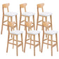 Contemporary Dessert Shop Stool Matte Finish Upholstered Bar Stools White 6 Piece Set Clearhalo 'Bar Furniture' 'Bar Stools' 'bar_stools' 'furn' 'furn_bar_stools' 'Furniture' 'Kitchen & Dining Furniture' 5968441