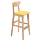 Contemporary Dessert Shop Stool Matte Finish Upholstered Bar Stools Yellow 1 Piece Clearhalo 'Bar Furniture' 'Bar Stools' 'bar_stools' 'furn' 'furn_bar_stools' 'Furniture' 'Kitchen & Dining Furniture' 5968443