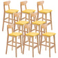 Contemporary Dessert Shop Stool Matte Finish Upholstered Bar Stools Yellow 8 Piece Set Clearhalo 'Bar Furniture' 'Bar Stools' 'bar_stools' 'furn' 'furn_bar_stools' 'Furniture' 'Kitchen & Dining Furniture' 5968447