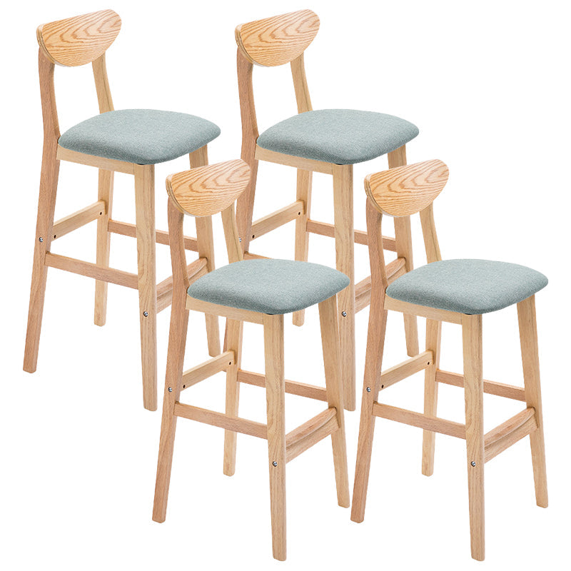 Contemporary Dessert Shop Stool Matte Finish Upholstered Bar Stools Light Blue 4 Piece Set Clearhalo 'Bar Furniture' 'Bar Stools' 'bar_stools' 'furn' 'furn_bar_stools' 'Furniture' 'Kitchen & Dining Furniture' 5968450