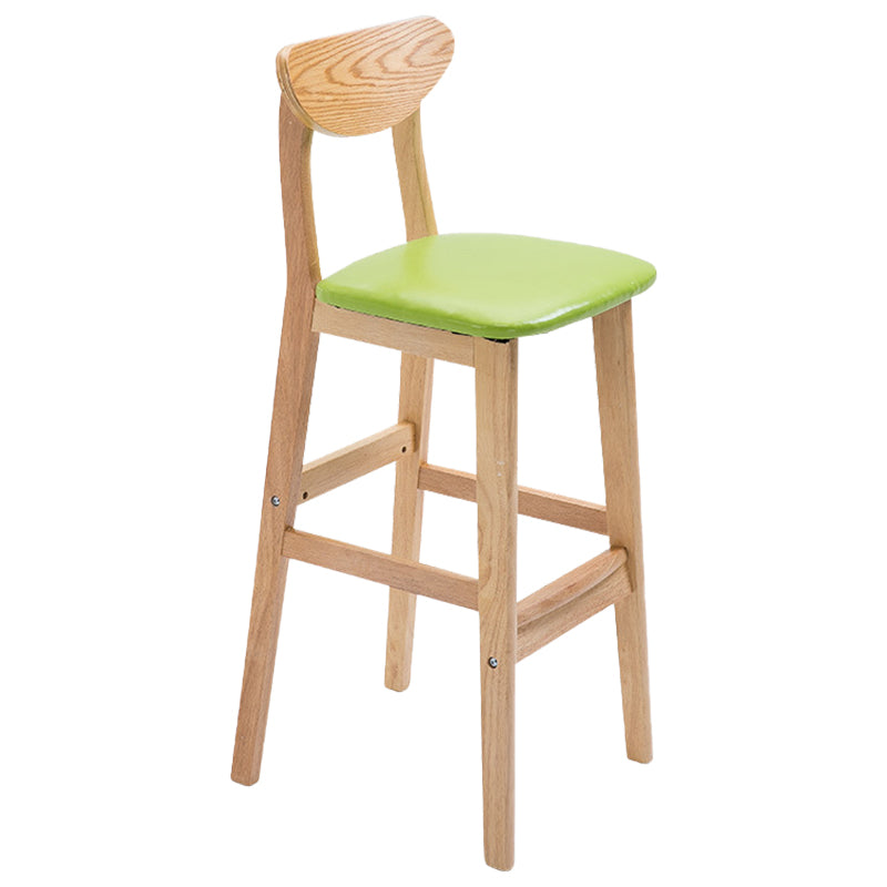 Contemporary Dessert Shop Stool Matte Finish Upholstered Bar Stools Green 1 Piece Clearhalo 'Bar Furniture' 'Bar Stools' 'bar_stools' 'furn' 'furn_bar_stools' 'Furniture' 'Kitchen & Dining Furniture' 5968453