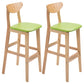 Contemporary Dessert Shop Stool Matte Finish Upholstered Bar Stools Green 2 Piece Set Clearhalo 'Bar Furniture' 'Bar Stools' 'bar_stools' 'furn' 'furn_bar_stools' 'Furniture' 'Kitchen & Dining Furniture' 5968454