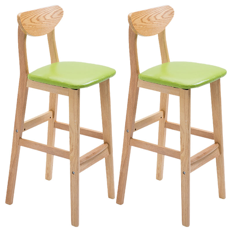 Contemporary Dessert Shop Stool Matte Finish Upholstered Bar Stools Green 2 Piece Set Clearhalo 'Bar Furniture' 'Bar Stools' 'bar_stools' 'furn' 'furn_bar_stools' 'Furniture' 'Kitchen & Dining Furniture' 5968454