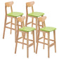 Contemporary Dessert Shop Stool Matte Finish Upholstered Bar Stools Green 4 Piece Set Clearhalo 'Bar Furniture' 'Bar Stools' 'bar_stools' 'furn' 'furn_bar_stools' 'Furniture' 'Kitchen & Dining Furniture' 5968455