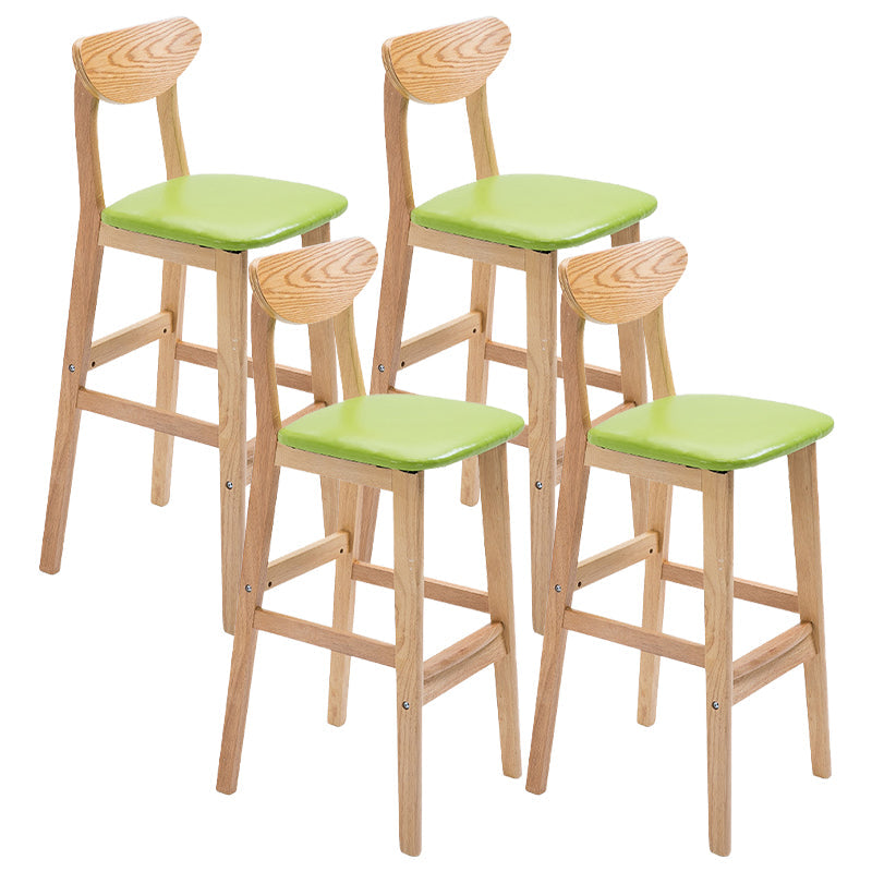 Contemporary Dessert Shop Stool Matte Finish Upholstered Bar Stools Green 4 Piece Set Clearhalo 'Bar Furniture' 'Bar Stools' 'bar_stools' 'furn' 'furn_bar_stools' 'Furniture' 'Kitchen & Dining Furniture' 5968455