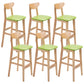 Contemporary Dessert Shop Stool Matte Finish Upholstered Bar Stools Green 6 Piece Set Clearhalo 'Bar Furniture' 'Bar Stools' 'bar_stools' 'furn' 'furn_bar_stools' 'Furniture' 'Kitchen & Dining Furniture' 5968456