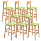 Contemporary Dessert Shop Stool Matte Finish Upholstered Bar Stools Green 8 Piece Set Clearhalo 'Bar Furniture' 'Bar Stools' 'bar_stools' 'furn' 'furn_bar_stools' 'Furniture' 'Kitchen & Dining Furniture' 5968457