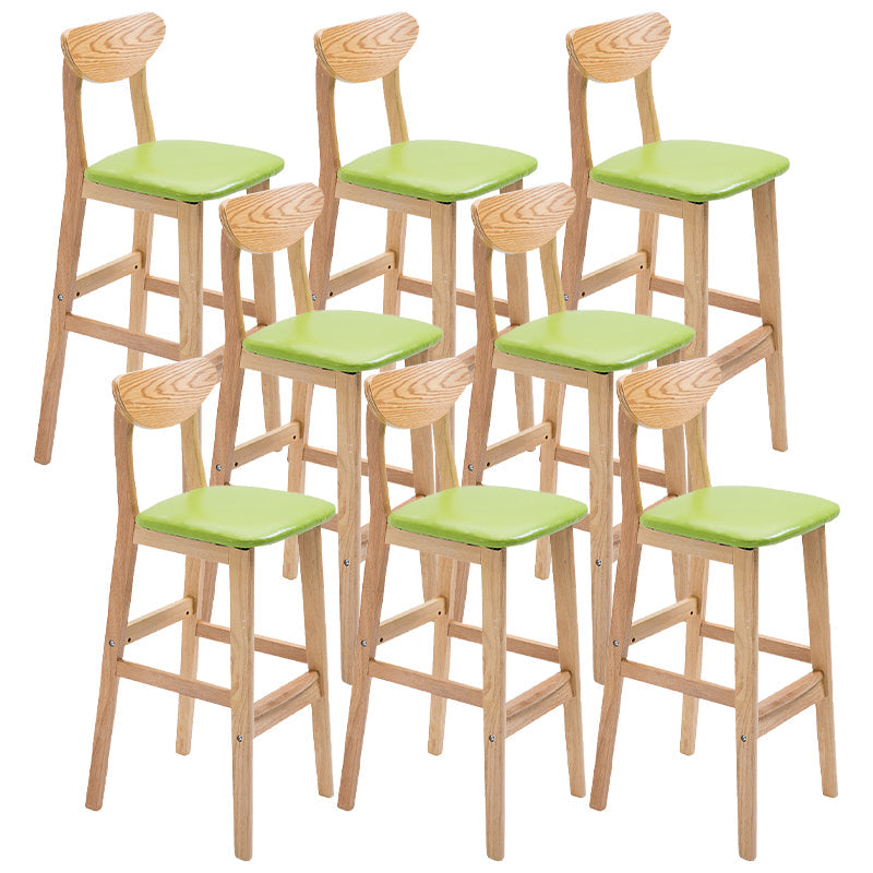 Contemporary Dessert Shop Stool Matte Finish Upholstered Bar Stools Green 8 Piece Set Clearhalo 'Bar Furniture' 'Bar Stools' 'bar_stools' 'furn' 'furn_bar_stools' 'Furniture' 'Kitchen & Dining Furniture' 5968457
