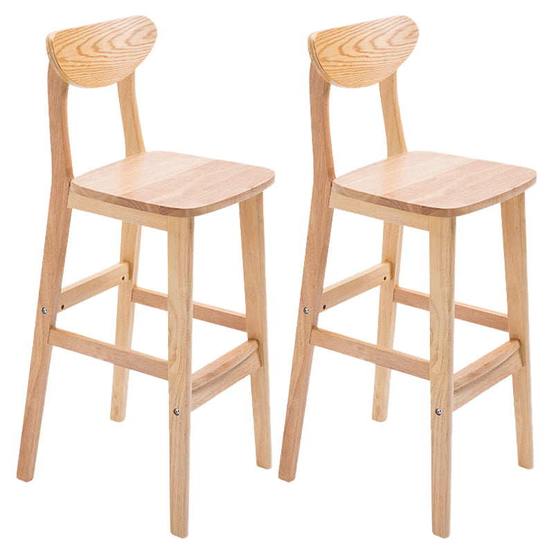 Contemporary Dessert Shop Stool Matte Finish Upholstered Bar Stools Wood 2 Piece Set Clearhalo 'Bar Furniture' 'Bar Stools' 'bar_stools' 'furn' 'furn_bar_stools' 'Furniture' 'Kitchen & Dining Furniture' 5968459
