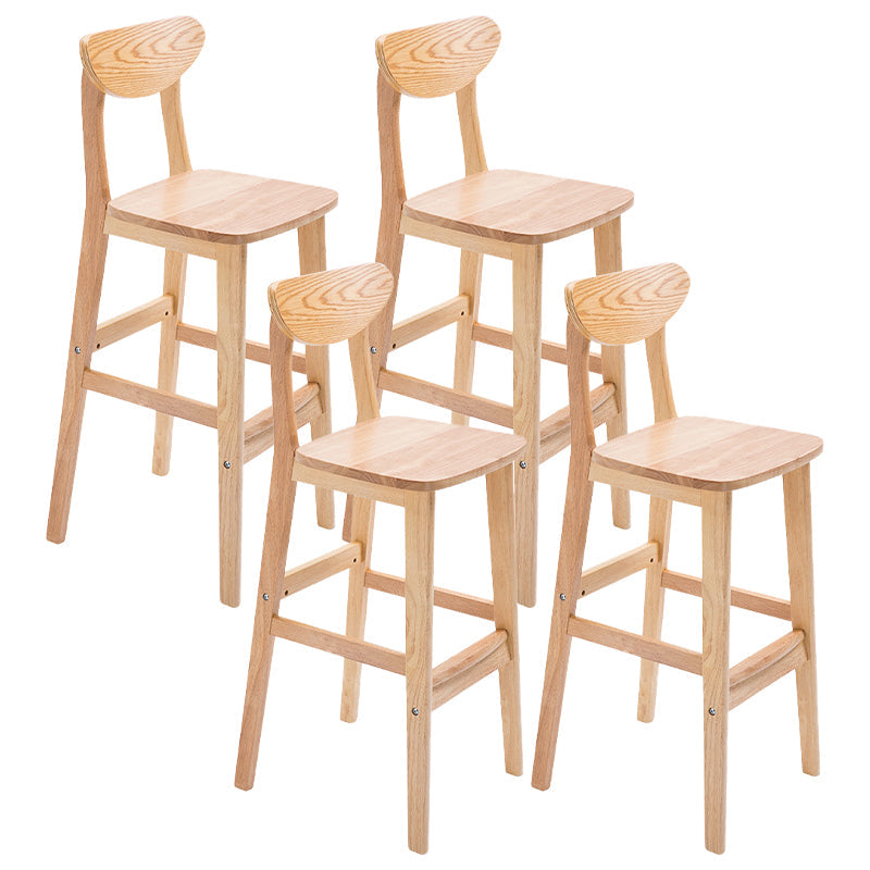 Contemporary Dessert Shop Stool Matte Finish Upholstered Bar Stools Wood 4 Piece Set Clearhalo 'Bar Furniture' 'Bar Stools' 'bar_stools' 'furn' 'furn_bar_stools' 'Furniture' 'Kitchen & Dining Furniture' 5968460
