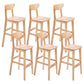 Contemporary Dessert Shop Stool Matte Finish Upholstered Bar Stools Wood 6 Piece Set Clearhalo 'Bar Furniture' 'Bar Stools' 'bar_stools' 'furn' 'furn_bar_stools' 'Furniture' 'Kitchen & Dining Furniture' 5968461
