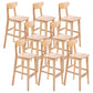 Contemporary Dessert Shop Stool Matte Finish Upholstered Bar Stools Wood 8 Piece Set Clearhalo 'Bar Furniture' 'Bar Stools' 'bar_stools' 'furn' 'furn_bar_stools' 'Furniture' 'Kitchen & Dining Furniture' 5968462