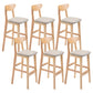 Contemporary Dessert Shop Stool Matte Finish Upholstered Bar Stools Khaki 6 Piece Set Clearhalo 'Bar Furniture' 'Bar Stools' 'bar_stools' 'furn' 'furn_bar_stools' 'Furniture' 'Kitchen & Dining Furniture' 5968466