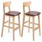 Contemporary Dessert Shop Stool Matte Finish Upholstered Bar Stools Coffee 2 Piece Set Clearhalo 'Bar Furniture' 'Bar Stools' 'bar_stools' 'furn' 'furn_bar_stools' 'Furniture' 'Kitchen & Dining Furniture' 5968469