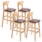 Contemporary Dessert Shop Stool Matte Finish Upholstered Bar Stools Coffee 4 Piece Set Clearhalo 'Bar Furniture' 'Bar Stools' 'bar_stools' 'furn' 'furn_bar_stools' 'Furniture' 'Kitchen & Dining Furniture' 5968470