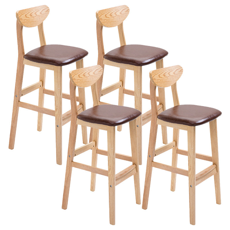 Contemporary Dessert Shop Stool Matte Finish Upholstered Bar Stools Coffee 4 Piece Set Clearhalo 'Bar Furniture' 'Bar Stools' 'bar_stools' 'furn' 'furn_bar_stools' 'Furniture' 'Kitchen & Dining Furniture' 5968470