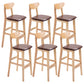 Contemporary Dessert Shop Stool Matte Finish Upholstered Bar Stools Coffee 6 Piece Set Clearhalo 'Bar Furniture' 'Bar Stools' 'bar_stools' 'furn' 'furn_bar_stools' 'Furniture' 'Kitchen & Dining Furniture' 5968471