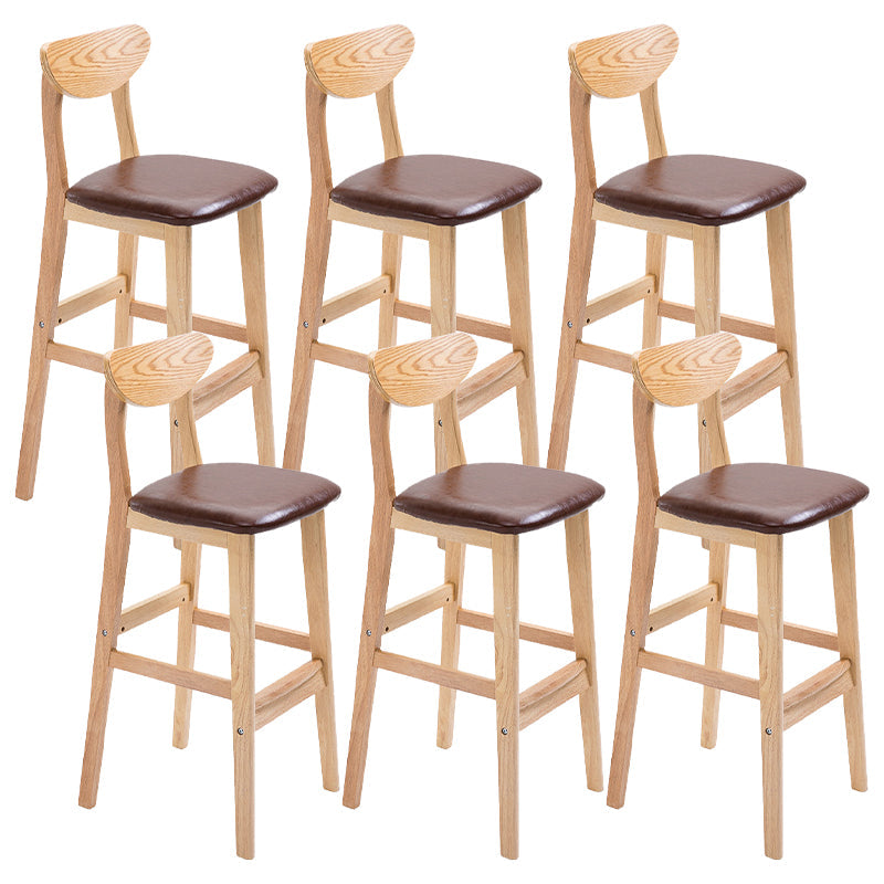 Contemporary Dessert Shop Stool Matte Finish Upholstered Bar Stools Coffee 6 Piece Set Clearhalo 'Bar Furniture' 'Bar Stools' 'bar_stools' 'furn' 'furn_bar_stools' 'Furniture' 'Kitchen & Dining Furniture' 5968471