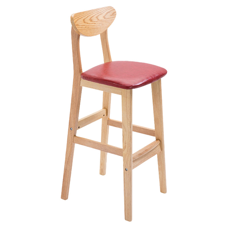 Contemporary Dessert Shop Stool Matte Finish Upholstered Bar Stools Burgundy 1 Piece Clearhalo 'Bar Furniture' 'Bar Stools' 'bar_stools' 'furn' 'furn_bar_stools' 'Furniture' 'Kitchen & Dining Furniture' 5968473