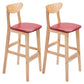 Contemporary Dessert Shop Stool Matte Finish Upholstered Bar Stools Burgundy 2 Piece Set Clearhalo 'Bar Furniture' 'Bar Stools' 'bar_stools' 'furn' 'furn_bar_stools' 'Furniture' 'Kitchen & Dining Furniture' 5968474