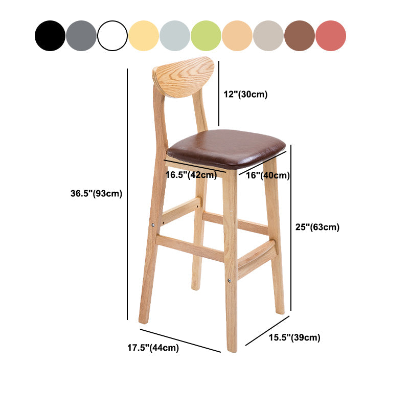 Contemporary Dessert Shop Stool Matte Finish Upholstered Bar Stools Clearhalo 'Bar Furniture' 'Bar Stools' 'bar_stools' 'furn' 'furn_bar_stools' 'Furniture' 'Kitchen & Dining Furniture' 5968478