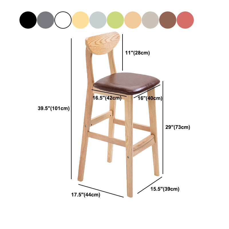 Contemporary Dessert Shop Stool Matte Finish Upholstered Bar Stools Clearhalo 'Bar Furniture' 'Bar Stools' 'bar_stools' 'furn' 'furn_bar_stools' 'Furniture' 'Kitchen & Dining Furniture' 5968479