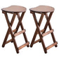 Taburete de bar plegable sin brazos, asiento redondo moderno, taburete de bar con reposapiés de madera