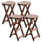 Taburete de bar plegable sin brazos, asiento redondo moderno, taburete de bar con reposapiés de madera