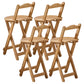 Taburete de bar plegable sin brazos, asiento redondo moderno, taburete de bar con reposapiés de madera