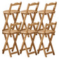 Taburete de bar plegable sin brazos, asiento redondo moderno, taburete de bar con reposapiés de madera