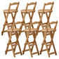 Taburete de bar plegable sin brazos, asiento redondo moderno, taburete de bar con reposapiés de madera