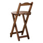 Taburete de bar plegable sin brazos, asiento redondo moderno, taburete de bar con reposapiés de madera