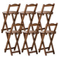 Taburete de bar plegable sin brazos, asiento redondo moderno, taburete de bar con reposapiés de madera