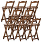 Taburete de bar plegable sin brazos, asiento redondo moderno, taburete de bar con reposapiés de madera
