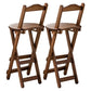 Taburete de bar plegable sin brazos, asiento redondo moderno, taburete de bar con reposapiés de madera