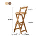 Taburete de bar plegable sin brazos, asiento redondo moderno, taburete de bar con reposapiés de madera