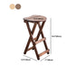 Taburete de bar plegable sin brazos, asiento redondo moderno, taburete de bar con reposapiés de madera