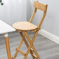 Contemporary Folding Stool Restaurant Bamboo Footrest  Barstool