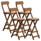 Contemporary Folding Stool Restaurant Bamboo Footrest  Barstool